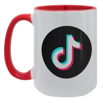 TikTok, Κούπα Mega 15oz, κεραμική Κόκκινη, 450ml