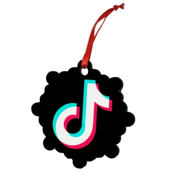 TikTok, Christmas ornament snowflake wooden 7.5cm