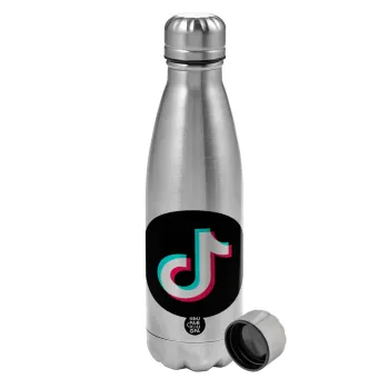 TikTok, Metallic water bottle, stainless steel, 750ml