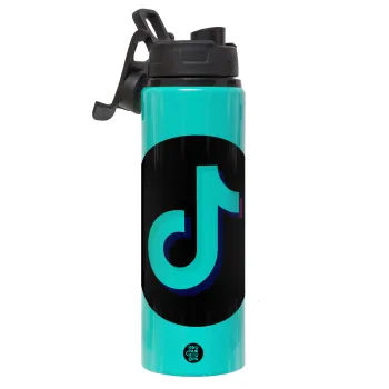 TikTok, Μεταλλικό παγούρι νερού με καπάκι ασφαλείας, αλουμινίου 850ml