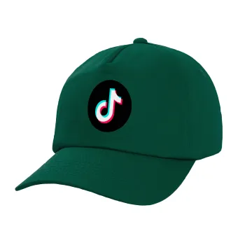 TikTok, Twill Καπέλο παιδικό Bottle Green (100% ΒΑΜΒΑΚΕΡΟ, ΠΑΙΔΙΚΟ, UNISEX)