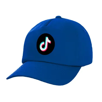 TikTok, Twill Καπέλο παιδικό ΜΠΛΕ (100% ΒΑΜΒΑΚΕΡΟ, ΠΑΙΔΙΚΟ, UNISEX)