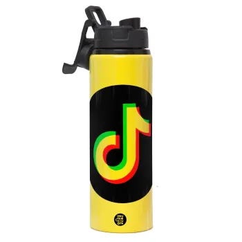 TikTok, Μεταλλικό παγούρι νερού με καπάκι ασφαλείας, αλουμινίου 850ml