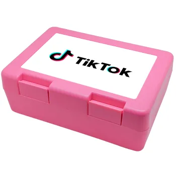 TikTok, Children's cookie container PINK 185x128x65mm (BPA free plastic)