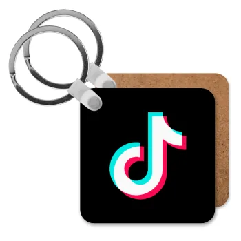 TikTok, Μπρελόκ Ξύλινο τετράγωνο MDF