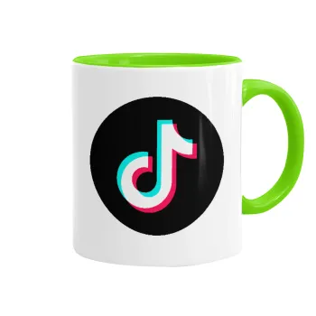 TikTok, Mug colored light green, ceramic, 330ml