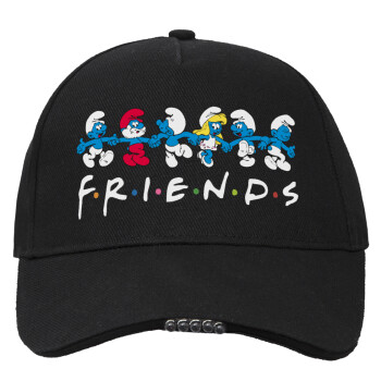 Friends Smurfs, Work & Activity LED Light Cap – Perfect for Night & Low Light Conditions (100% COTTON, ADULT, UNISEX)