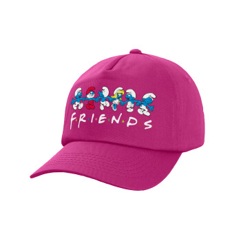 Friends Smurfs, Καπέλο Baseball, 100% Βαμβακερό, Low profile, purple