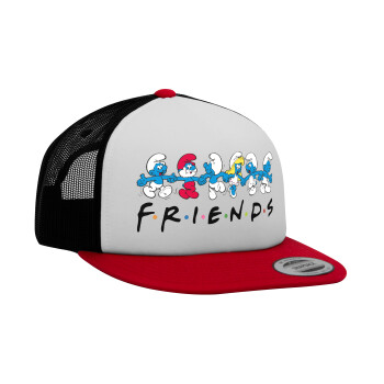 Friends Smurfs, Καπέλο Ενηλίκων Foam Flat Snapback με Δίχτυ, (POLYESTER, ΕΝΗΛΙΚΩΝ, UNISEX, ONE SIZE)