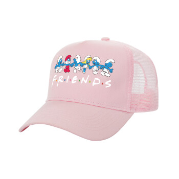 Friends Smurfs, Καπέλο Structured Trucker, ΡΟΖ