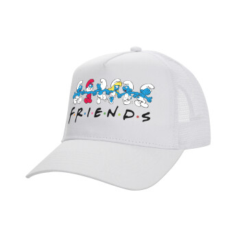 Friends Smurfs, Καπέλο Structured Trucker, ΛΕΥΚΟ
