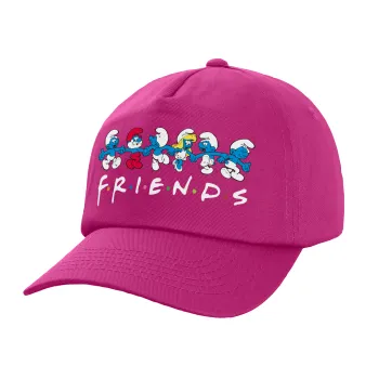 Friends Smurfs, Adult Baseball Cap, 100% Cotton, Purple (COTTON, ADULT, UNISEX, ONE SIZE)