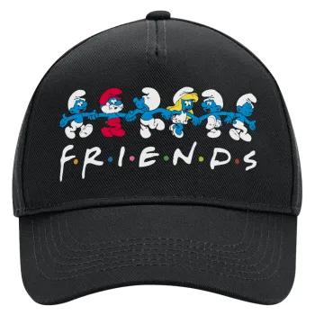 Friends Smurfs, Adult Ultimate Hat BLACK, (100% COTTON DRILL, ADULT, UNISEX, ONE SIZE)