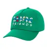 Children's Baseball Cap, 100% Cotton Twill, Green (COTTON, CHILDREN'S, UNISEX, ONE SIZE)