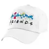 Children's Baseball Cap, 100% Cotton Twill, White (COTTON, CHILDREN'S, UNISEX, ONE SIZE)