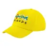 Child's Baseball Cap, 100% Cotton Twill, Yellow (COTTON, CHILD, UNISEX, ONE SIZE)