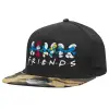 Adult Flat Snapback Hat Black/Camouflage, (100% COTTON TWILL, ADULT, UNISEX, ONE SIZE)