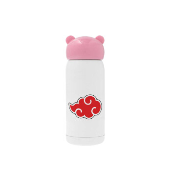 Naruto  Akatsuki Cloud, Pink stainless steel thermal flask, 320ml