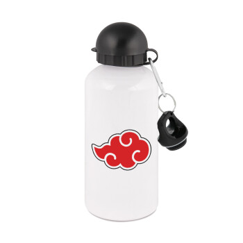 Naruto  Akatsuki Cloud, Metal water bottle, White, aluminum 500ml