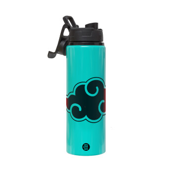 Naruto  Akatsuki Cloud, Metallic water bottle with safety lid, 850ml aluminum