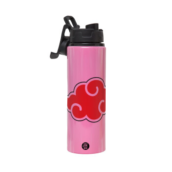 Naruto  Akatsuki Cloud, Metallic water bottle with safety lid, 850ml aluminum