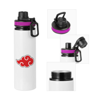 Naruto  Akatsuki Cloud, Metallic water bottle with safety lid, 850ml aluminum