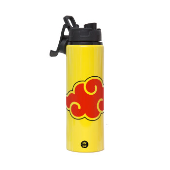 Naruto  Akatsuki Cloud, Metallic water bottle with safety lid, 850ml aluminum