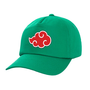 Naruto  Akatsuki Cloud, Καπέλο Baseball, 100% Βαμβακερό, Low profile, Πράσινο