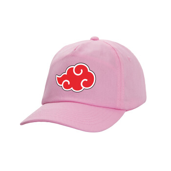 Naruto  Akatsuki Cloud, Casual children's baseball cap, 100% Cotton Twill, PINK (COTTON, CHILDREN'S, ONE SIZE)