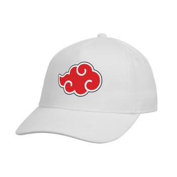 Naruto  Akatsuki Cloud, Καπέλο παιδικό Baseball, 100% Βαμβακερό, Λευκό