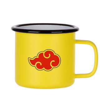 Naruto  Akatsuki Cloud, Κούπα Μεταλλική εμαγιέ ΜΑΤ Κίτρινη 360ml