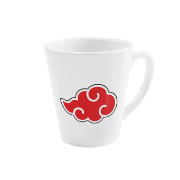 Naruto  Akatsuki Cloud, Κούπα κωνική Latte Λευκή, κεραμική, 300ml
