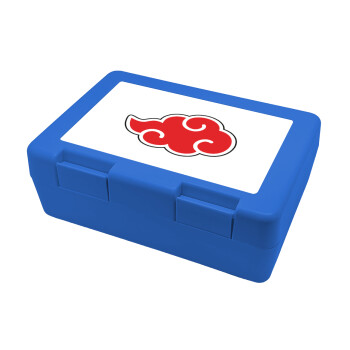 Naruto  Akatsuki Cloud, Children's cookie container BLUE 185x128x65mm (BPA free plastic)
