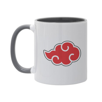 Naruto  Akatsuki Cloud, Κούπα χρωματιστή γκρι, κεραμική, 330ml