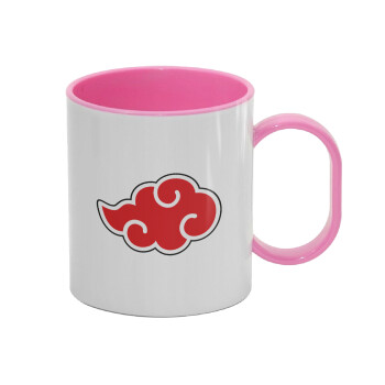 Naruto  Akatsuki Cloud, Κούπα (πλαστική) (BPA-FREE) Polymer Ροζ για παιδιά, 330ml