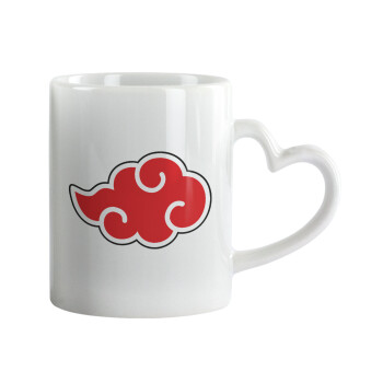 Naruto  Akatsuki Cloud, Mug heart handle, ceramic, 330ml