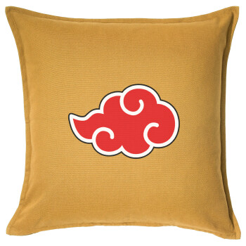 Naruto  Akatsuki Cloud, Sofa cushion YELLOW 50x50cm includes filling