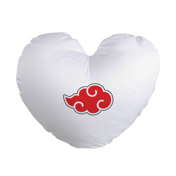 Naruto  Akatsuki Cloud, Μαξιλάρι καναπέ καρδιά 40x40cm περιέχεται το  γέμισμα