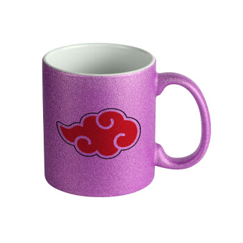 Naruto  Akatsuki Cloud, Κούπα Μωβ Glitter που γυαλίζει, κεραμική, 330ml