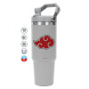GREY color, 890ml (30oz) stainless Steel Tumbler with Handle