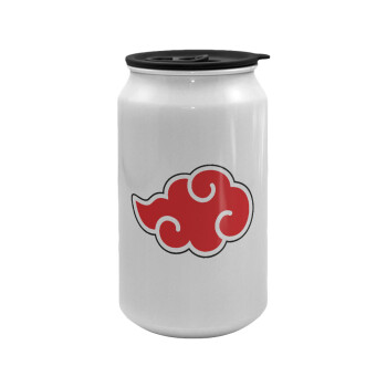 Naruto  Akatsuki Cloud, Κούπα ταξιδιού μεταλλική με καπάκι (tin-can) 500ml