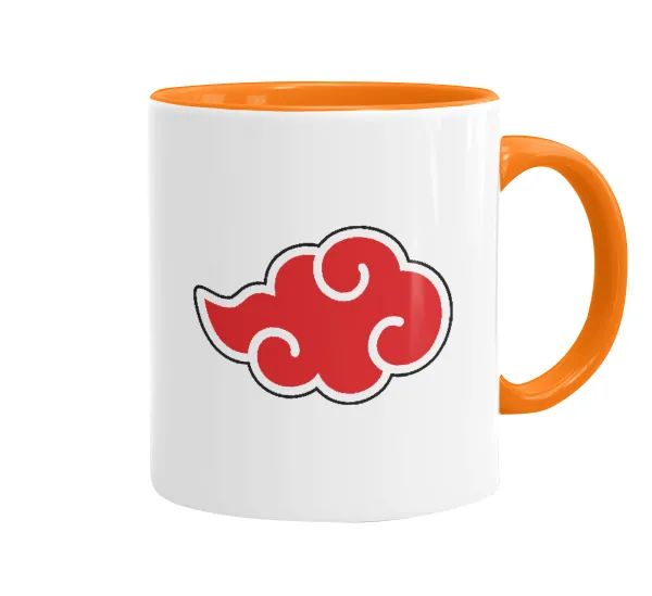 Naruto  Akatsuki Cloud — Κούπα χρωματιστή πορτοκαλί, κεραμική, 330ml