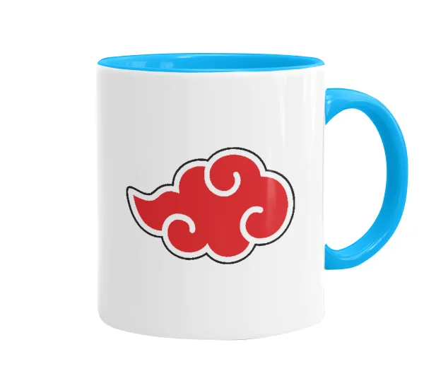 Naruto  Akatsuki Cloud — Mug colored light blue, ceramic, 330ml