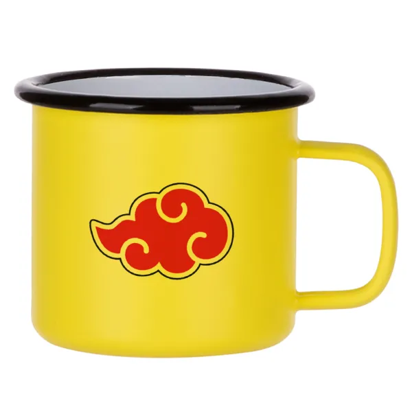 Naruto  Akatsuki Cloud — Metallic enamel MATT Yellow cup 360ml