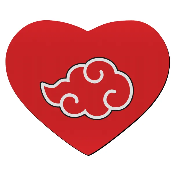 Naruto  Akatsuki Cloud — Mousepad καρδιά 23x20cm