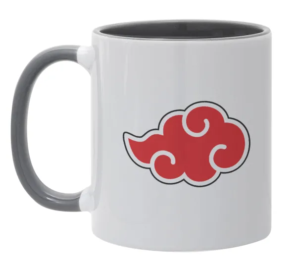 Naruto  Akatsuki Cloud — Κούπα χρωματιστή γκρι, κεραμική, 330ml