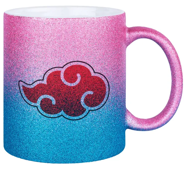 Naruto  Akatsuki Cloud — Κούπα Χρυσή/Μπλε Glitter, κεραμική, 330ml