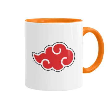Naruto  Akatsuki Cloud, Κούπα χρωματιστή πορτοκαλί, κεραμική, 330ml