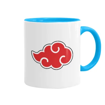Naruto  Akatsuki Cloud, Mug colored light blue, ceramic, 330ml