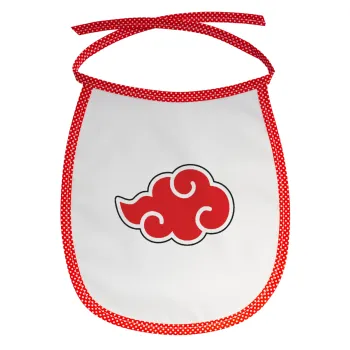 Naruto  Akatsuki Cloud, Σαλιάρα μωρού αλέκιαστη με κορδόνι Κόκκινη